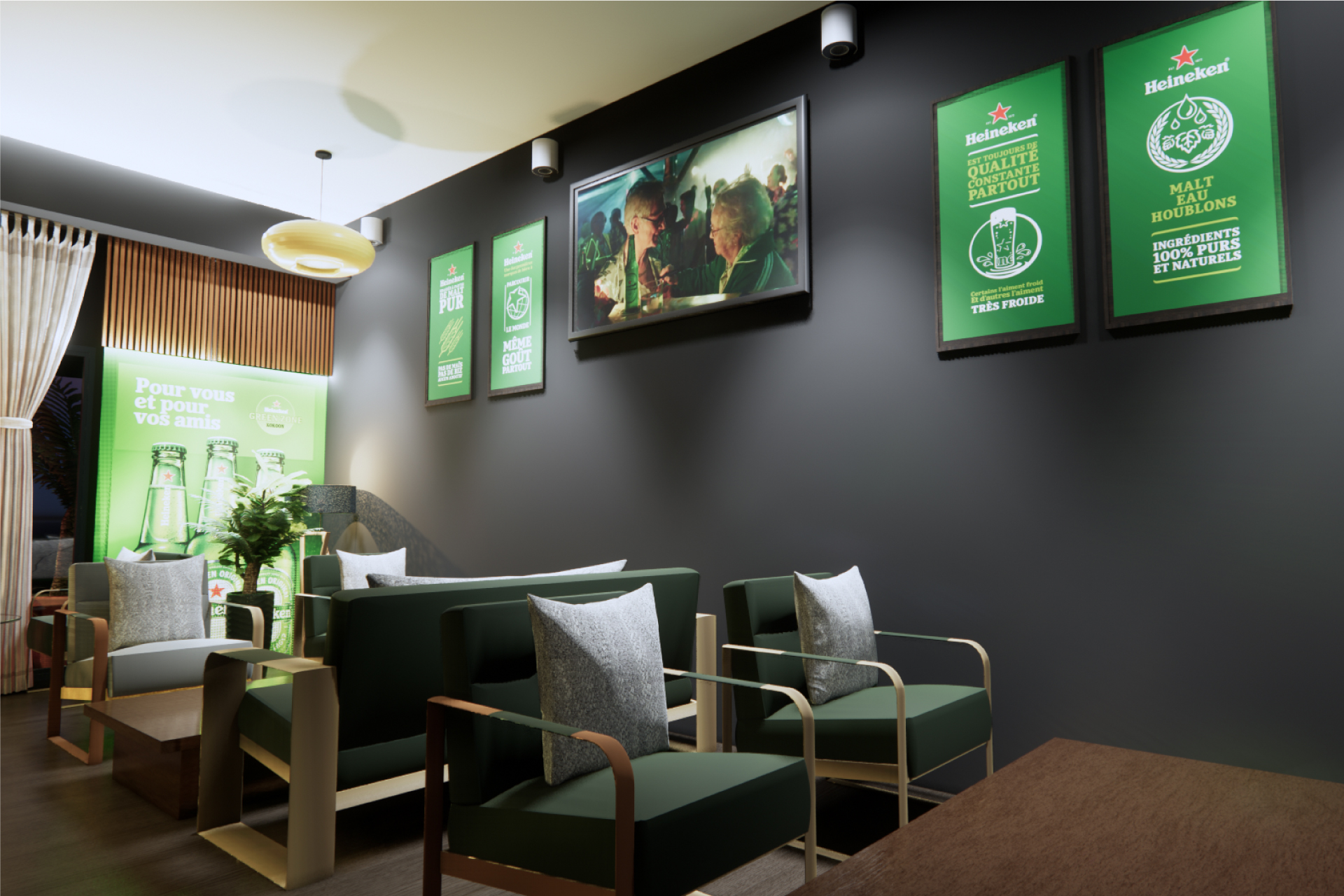 Heineken / Kokoon Bar Branding et Design (3D) - Seven Congo